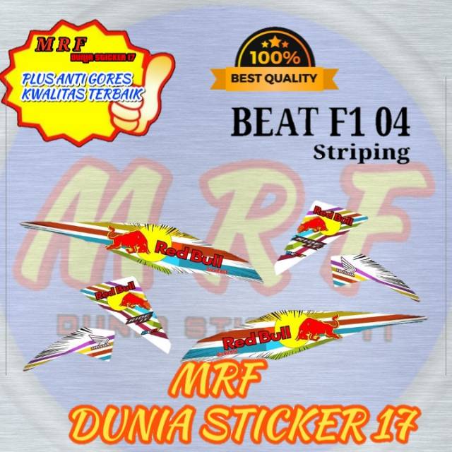 Stiker striping beat f1 Sticker striping motor Beat F1, striping murah beat f1 striping beat f1 04