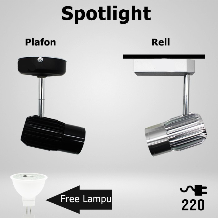 HK-Lampu Spotlight / Lampu Sorot SPOT LIGHT Tracklight Rell Plafon