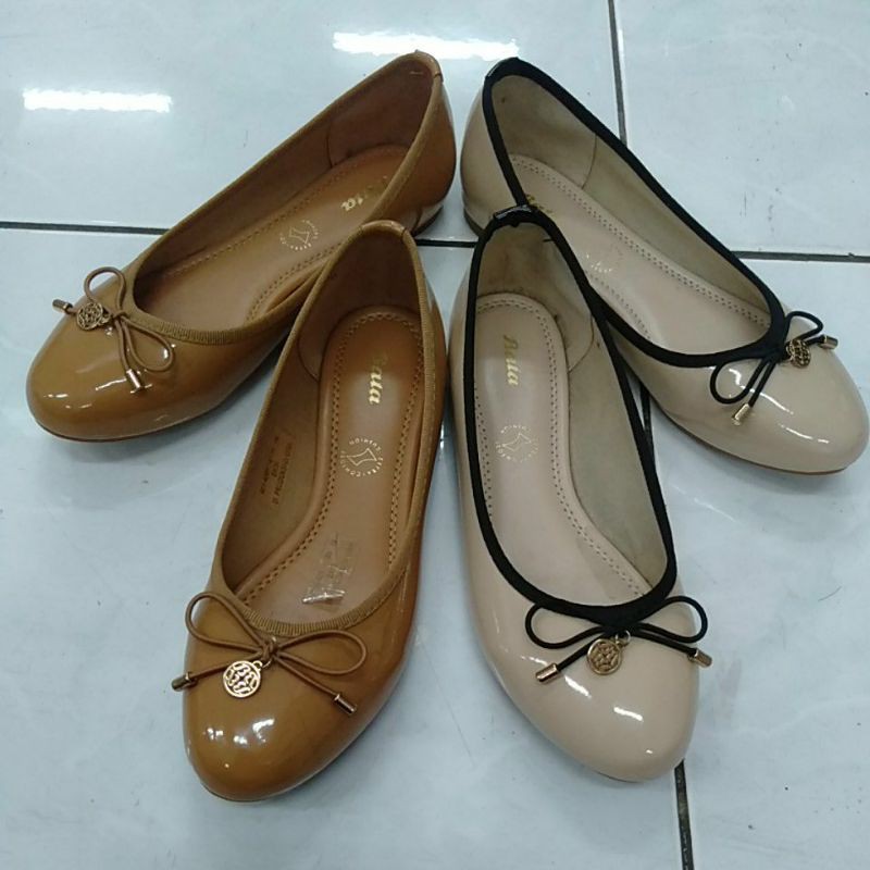 flat shoes bahan sintetis original bata