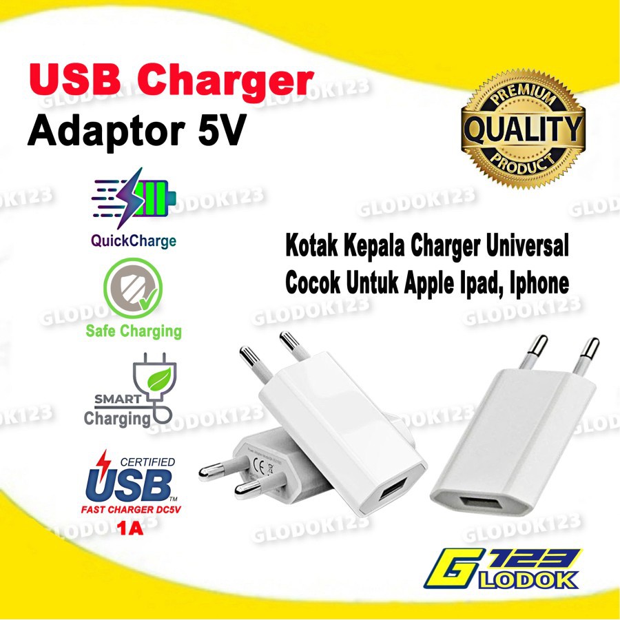 Adaptor Quick Charger USB / Kepala Adapter 5V HP CCTV Kamera