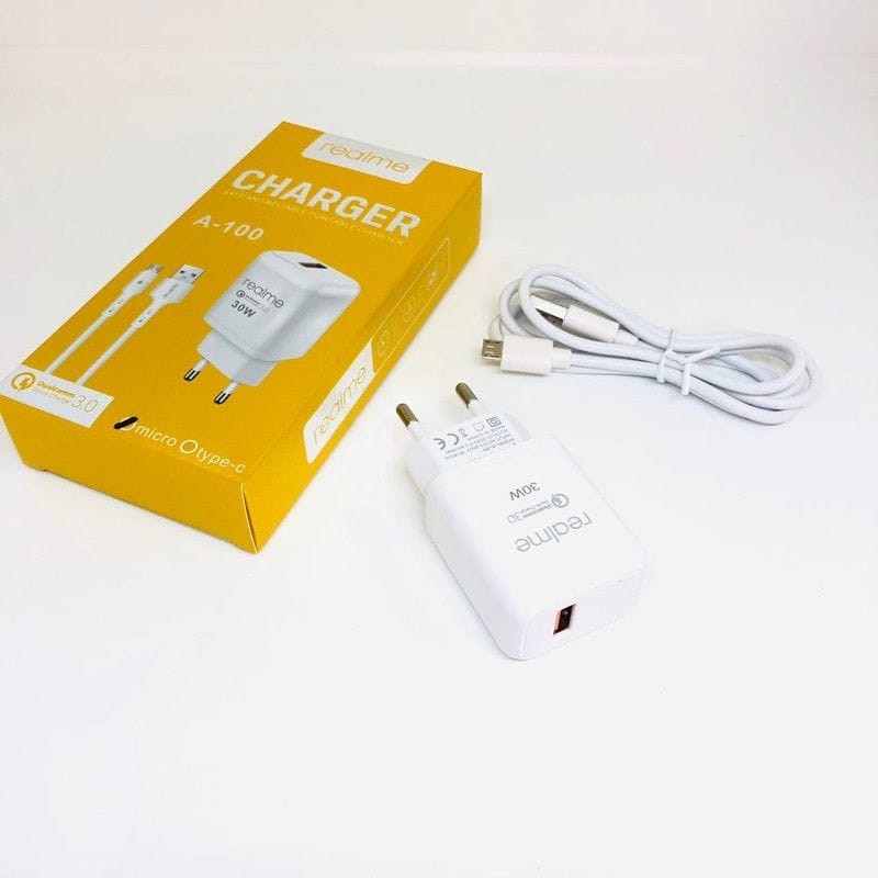 Charger REALME A-100 MICRO 30W Casan REALME A-100 1USB Android MICRO 30W QUALCOMM