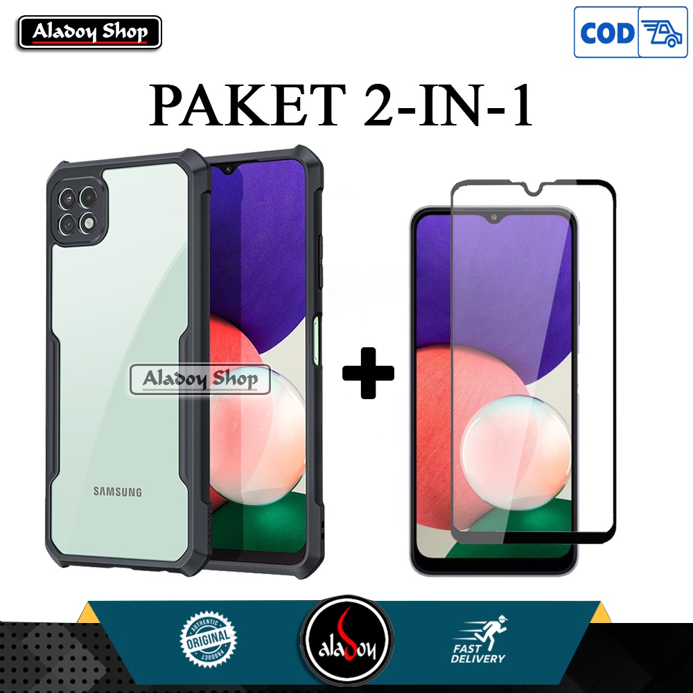 Case Samsung A22 5G 2021 Premium Casing + Tempered Glass Layar