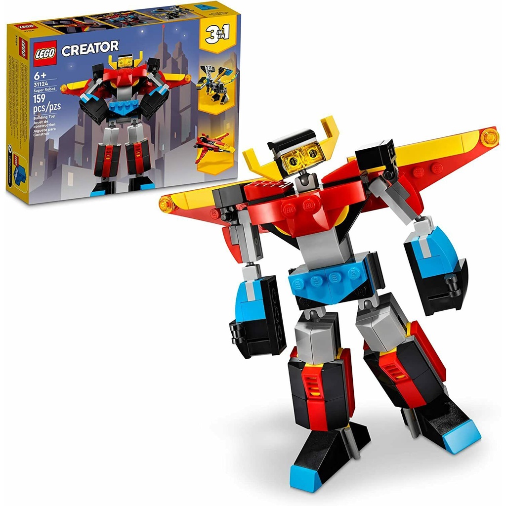 LEGO Creator 3 in 1 - 31124 Super Robot Set Building Kid Toy Mech Model Transformers Play Technic Ci