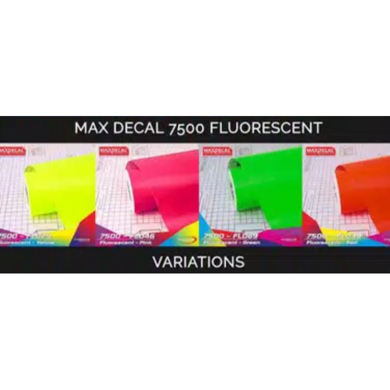 

Bahan Stiker Cutting Skotlet Stabilo Fluorescent murah dan bagus merk Maxdecal