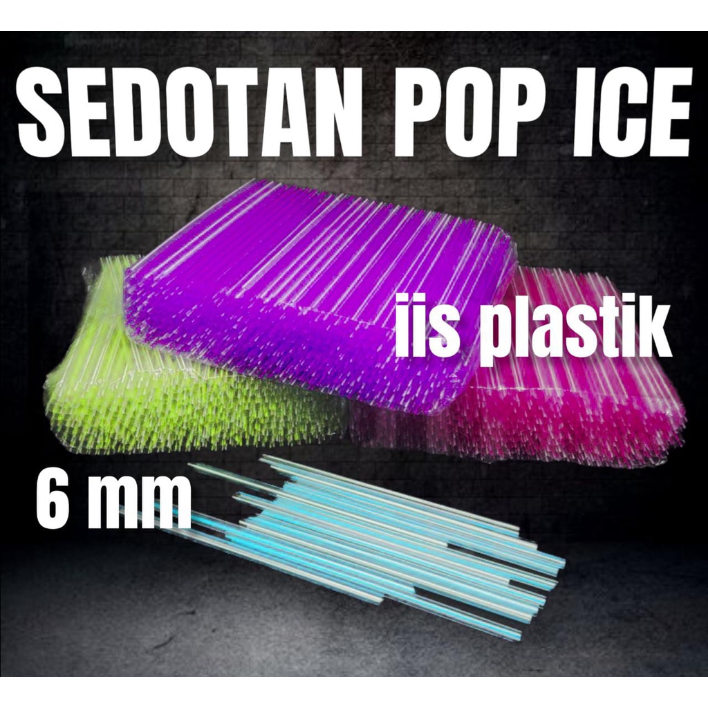 sedotan pop ice diameter lubang 6, 8, dan 12 mm