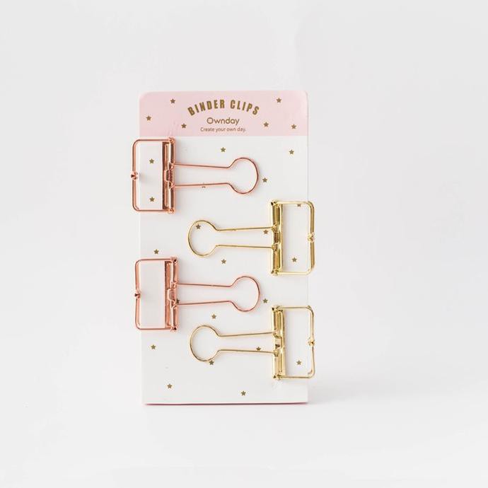 

BEST SELLER Golden Frames Binder Clip Set 4pc Pembatas Kertas Halaman Buku Emas TERJAMIN