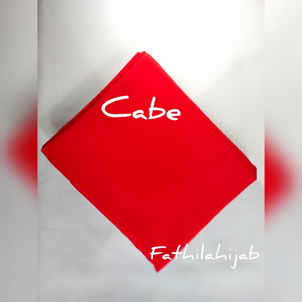 WOLFIS HIJAB JILBAB SEGI EMPAT SYARI 130X130 BAHAN WOLFIS GRADE A PREMIUM 58 Gramasi PART  II 354-MERAH CABE