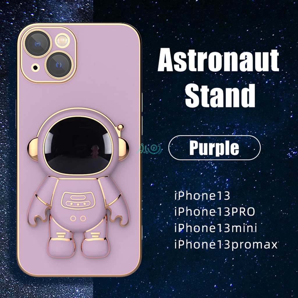 Soft Case Pelindung Lensa Desain Astronot 3D Untuk iPhone 13 12 11 Pro Max XS Max XR X 6 6s + 7 + 8 Plus SE 2020