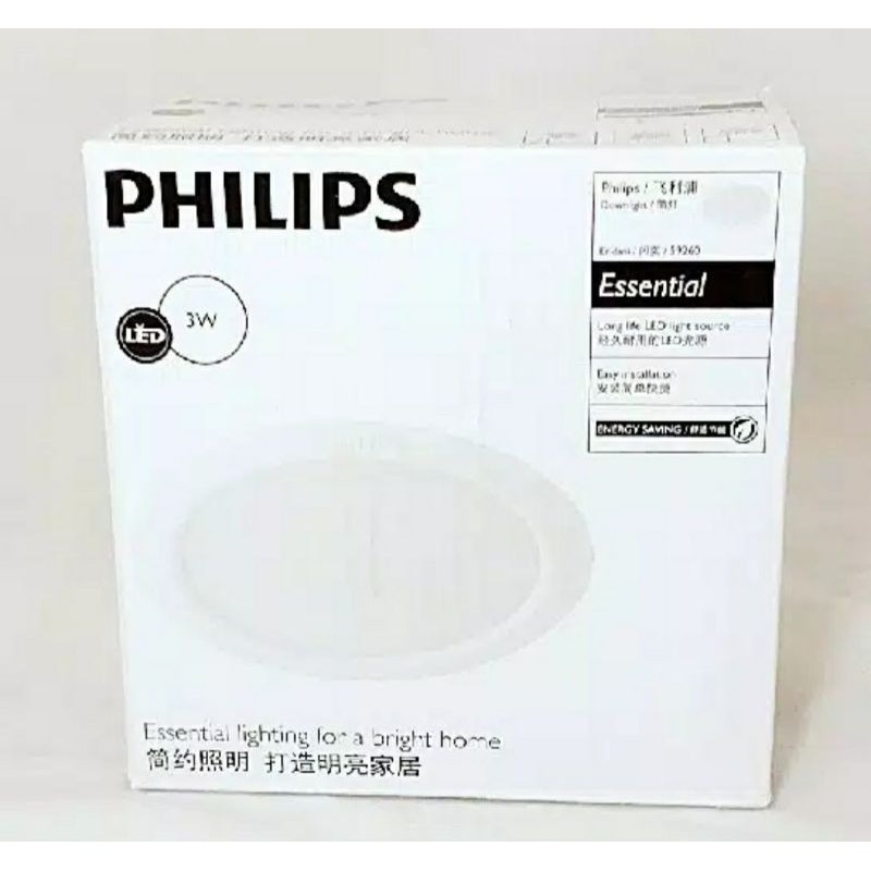 LAMPU DOWNLIGHT PHILIPS 3 WATT 5 WATT PUTIH 6500K