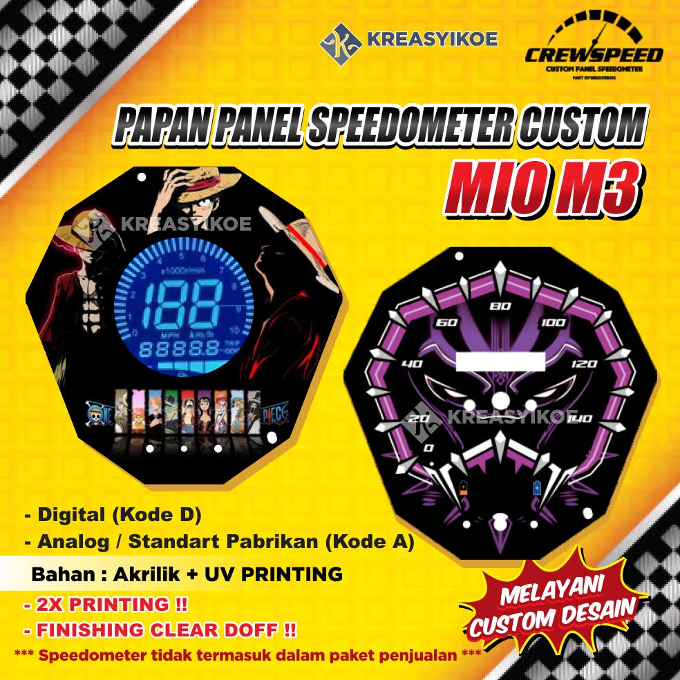 Papan Panel Speedometer Yamaha Mio M3 Mio Z Custom Desain
