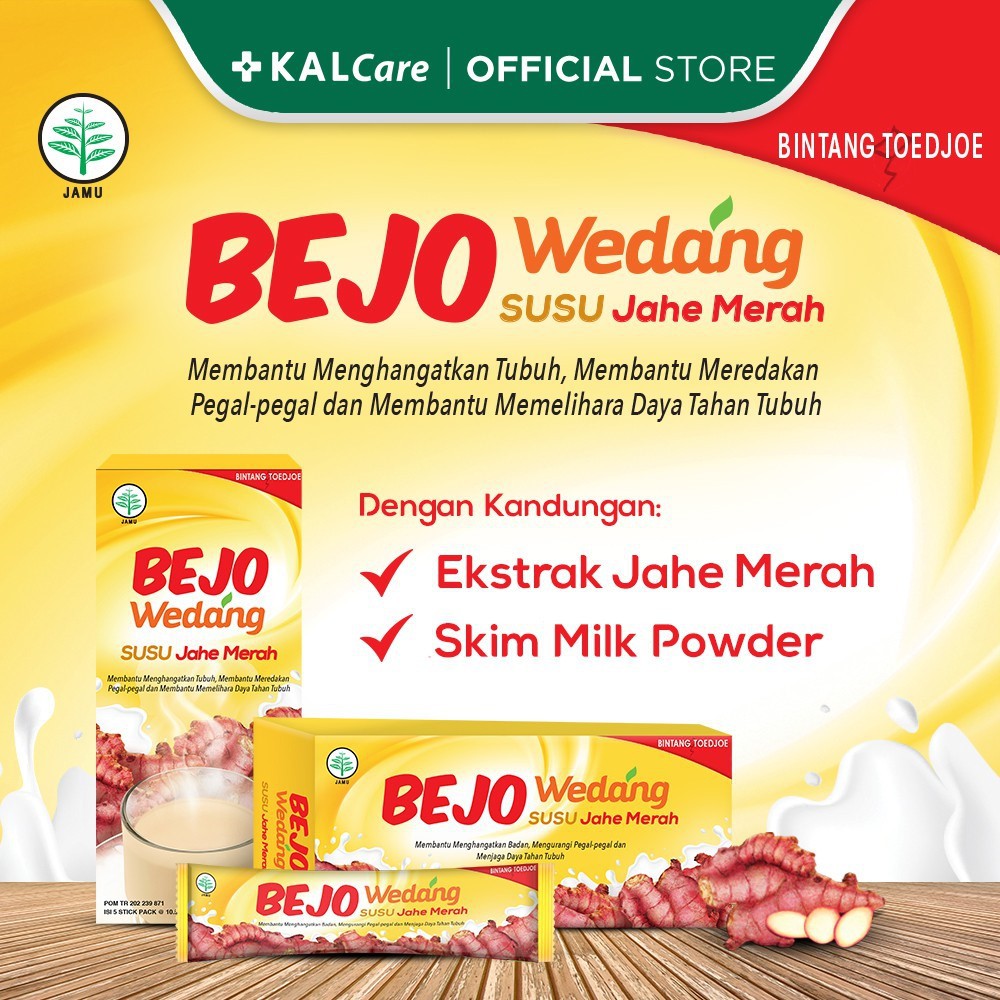 

BEJO WEDANG SUSU JAHE MERAH (SUJAMER) 1KTK ISI 10 PCS