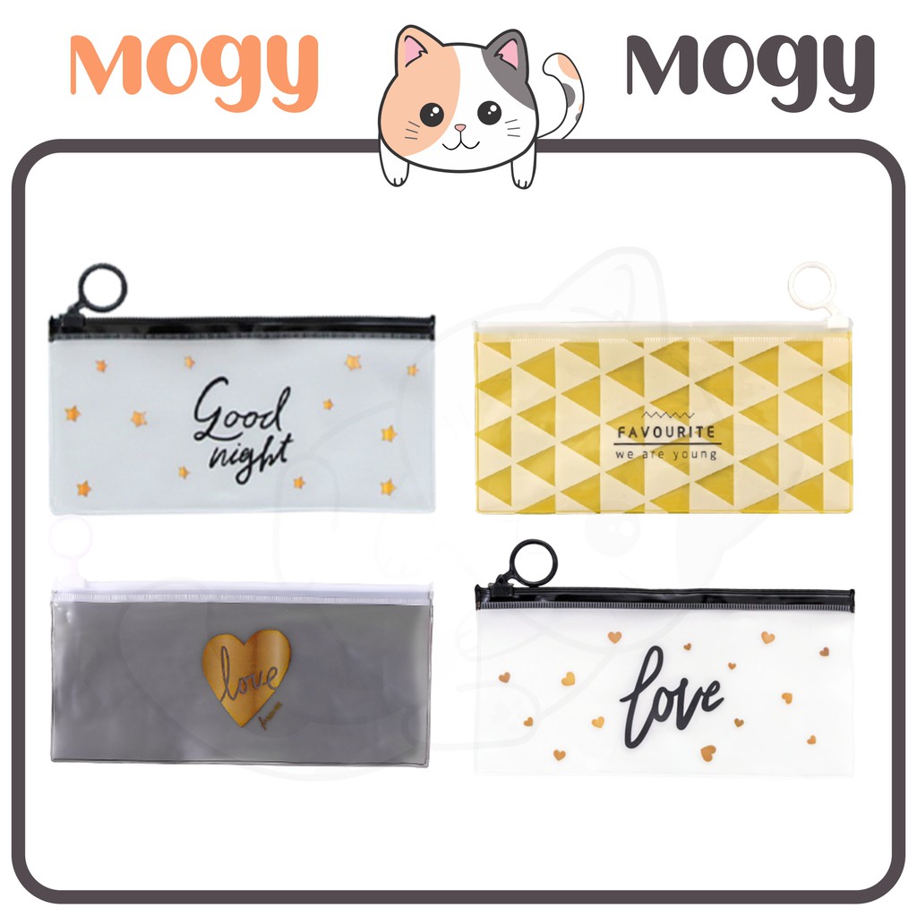 MOGYMOGY HL0074 Tempat Pensil Transparan Pouch Motif Serbaguna