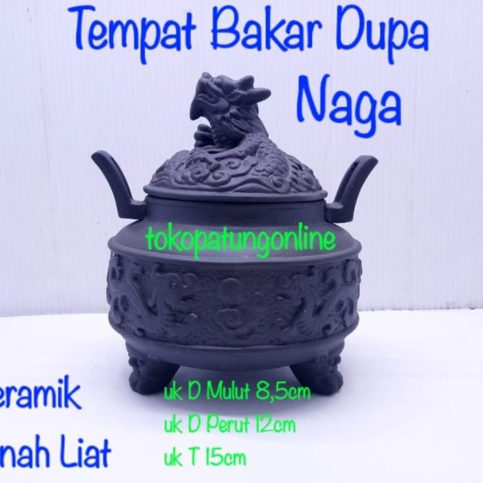 Tempat Bakar Kemenyan Hio Dupa Naga Tanah Liat Kualitas Terbaik