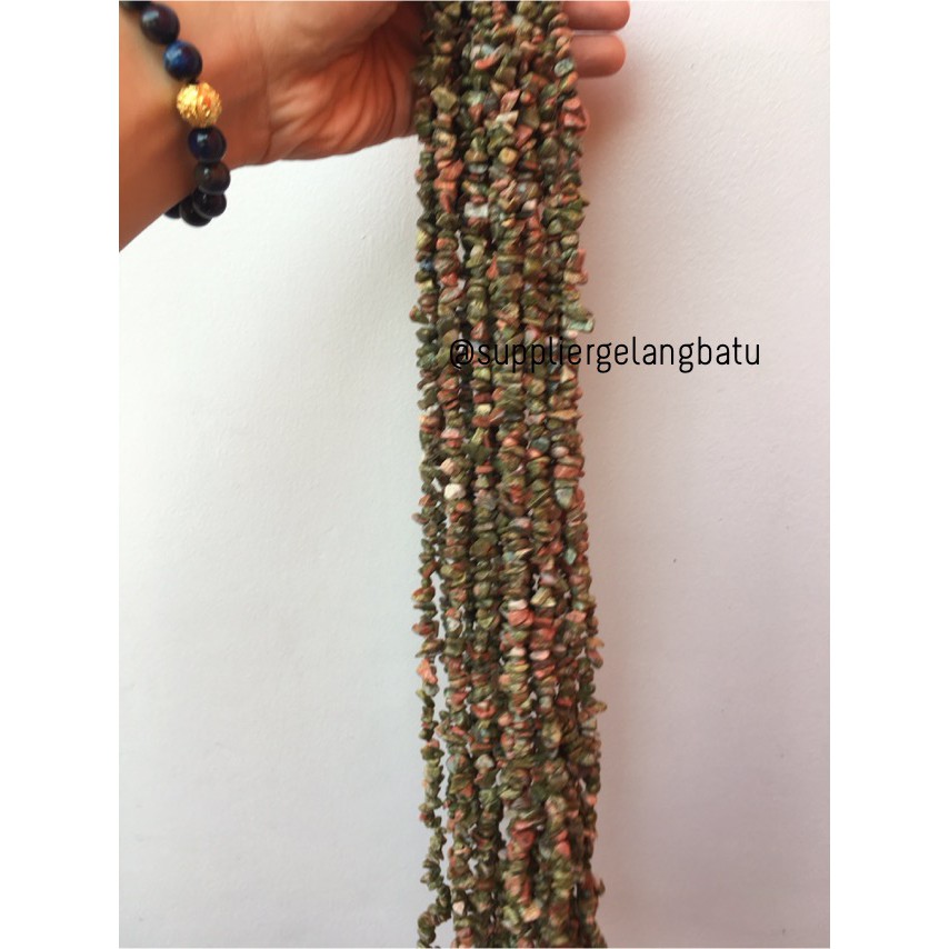 kerikil Batu mix malachite hijau malakit 1cm bahan gelang kalung akik aksesoris craft fashion grosir