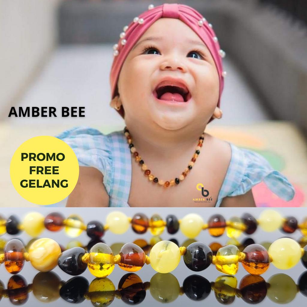 TERMURAH Kalung Amber Baltic Bayi &amp; Anak FREE Gelang by AMBER BEE