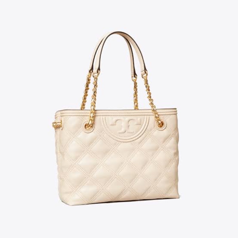 tory burch tb fleming soft cream tote bag