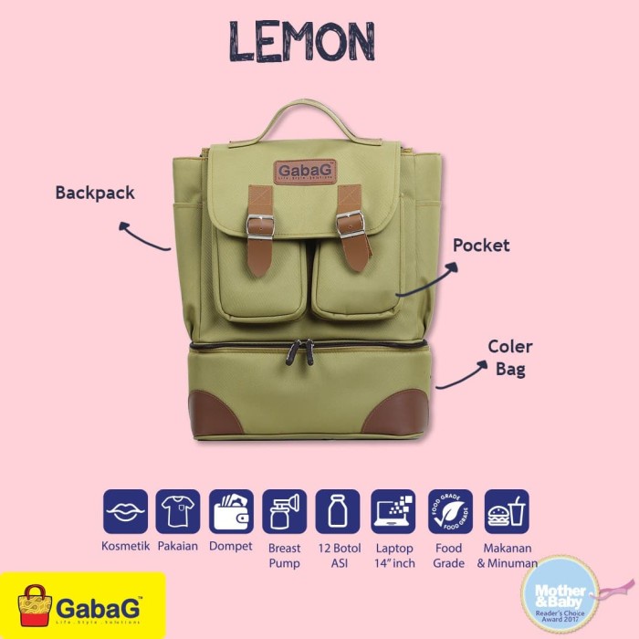 Cooler Bag Ransel Gabag Lemon Series