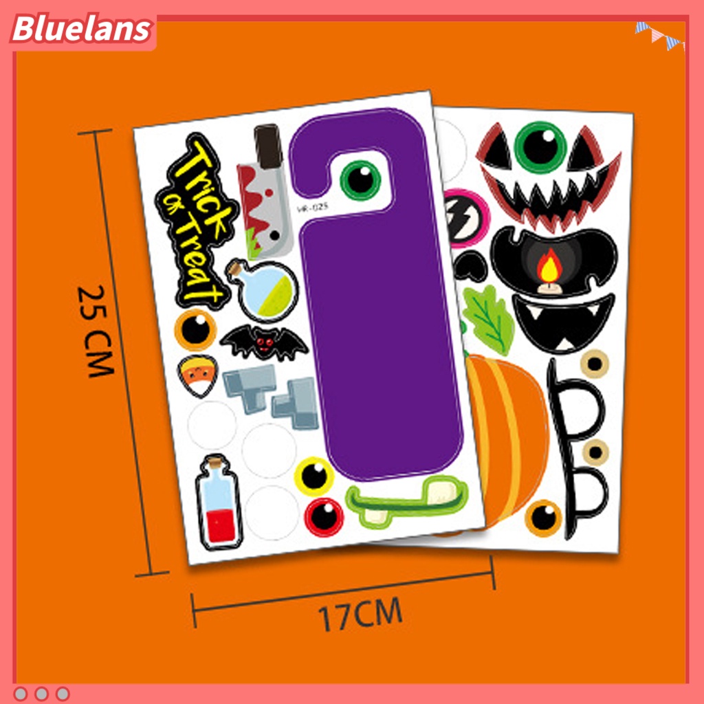 Stiker Dinding Decal Desain Kartun Halloween 3D Untuk Dekorasi Rumah