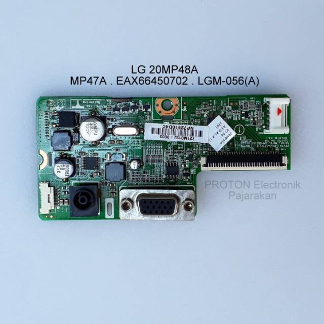 Mainboard LCD LED Monitor LG 20MP48 20MP48A 20MP48A-P 20MP47A 20MP47A-P . Mesin PCB Matherboard EAX6