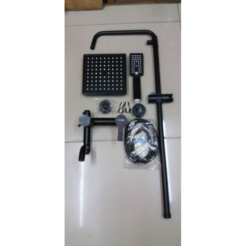 Shower Tiang Set Hitam Panas Dingin Kran Shower Set Panas Dingin Kamar Mandi Shopee Indonesia