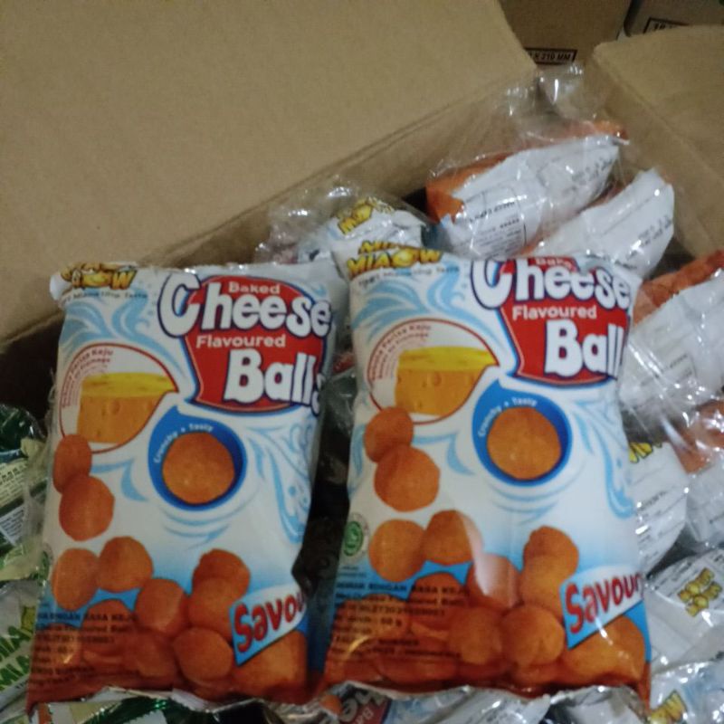 

miaow miaow snack cheese ball rasa keju 60gr