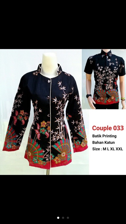 Batik Couple Original Pekalongan Sarimbit Batik Motif Kipas