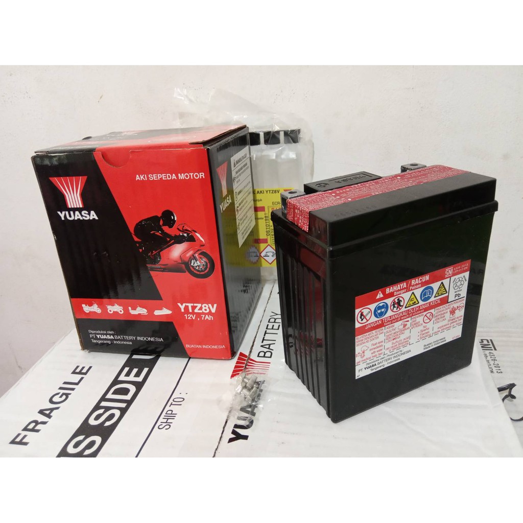 Aki Motor CBR 250 , R25, KLX 250, D-Tracker, W175 YTZ8V YUASA ORI MF