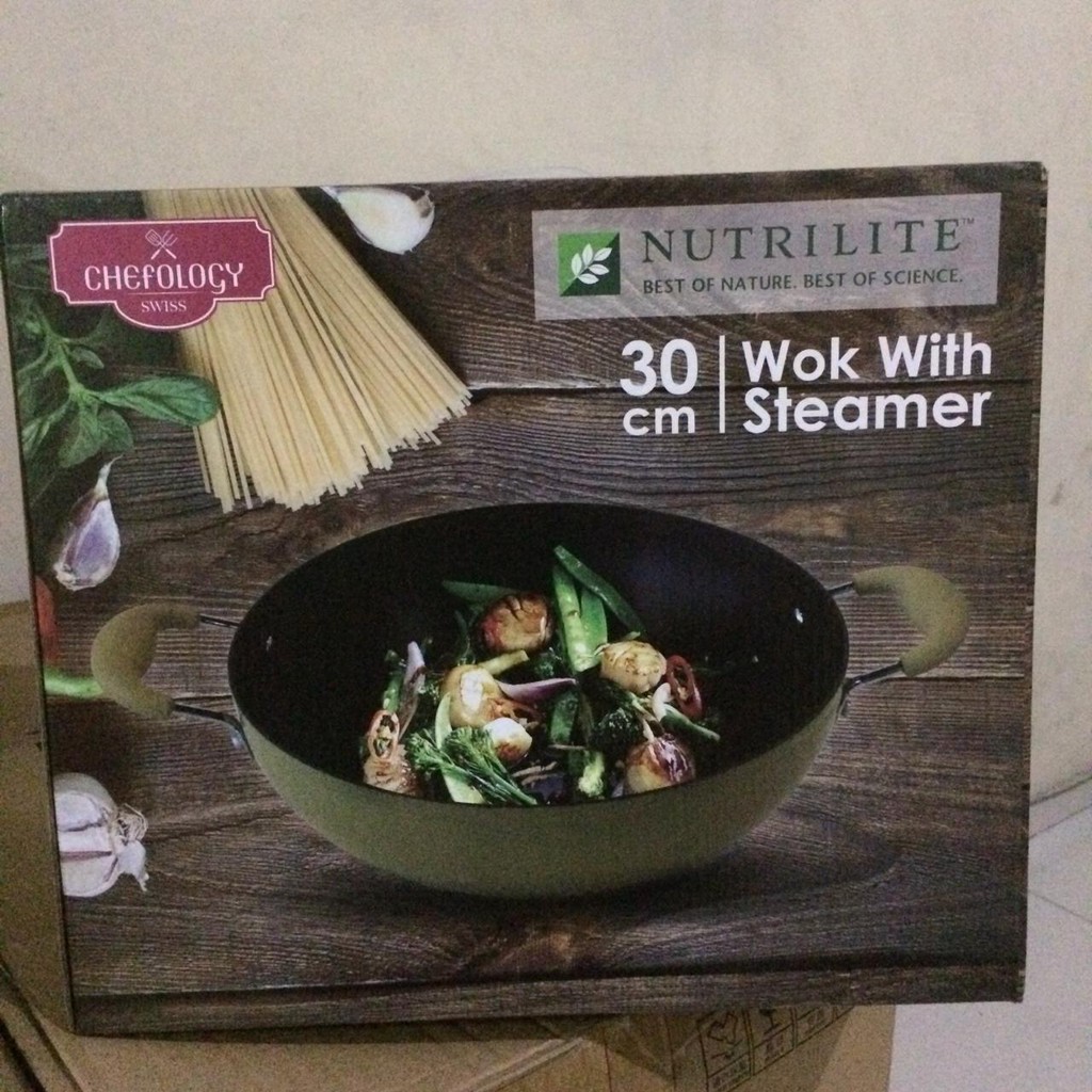 Wok with Steamer Panci Multifungsi dengan pengukus panci kukus Kukusan