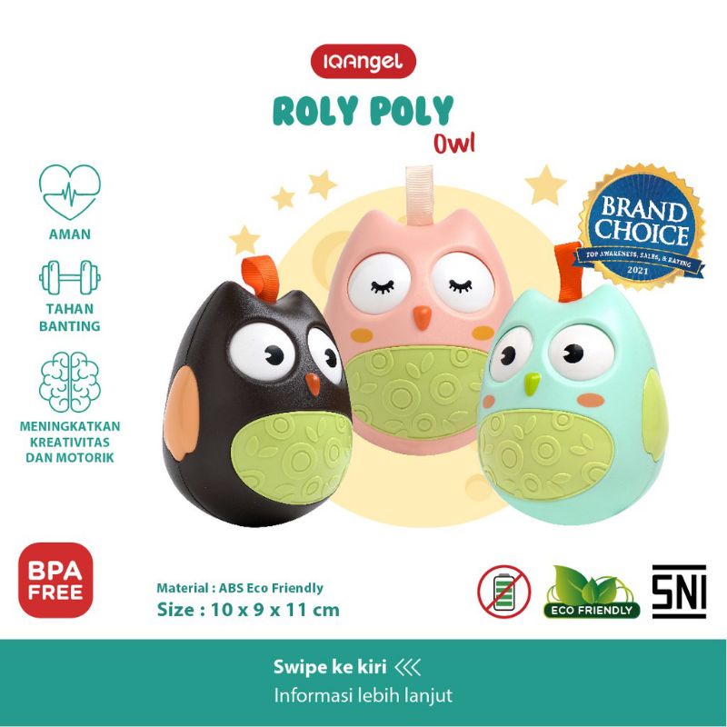 IQ Angel Roly Poly Owl toy / mainan kerincing