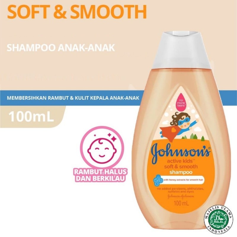 Johnsons Baby Active Kids Soft &amp; Smooth Shampoo - 100 ml