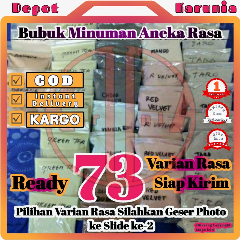 Bubuk Minuman Boba Powder Bubble Drink 73 Varian Rasa Minuman Kekinian Thaitea Depot Karunia