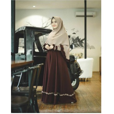 SYARI  terbaru Moscrepe  Baju Gamis Syari Murah Model Trendy Baju Panjang Wanita Muslimah Modern
