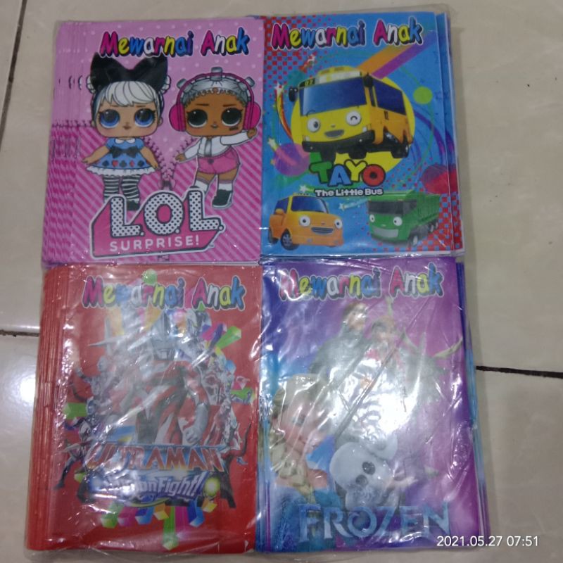 Mewarnai Karakter Isi 200 Pcs.