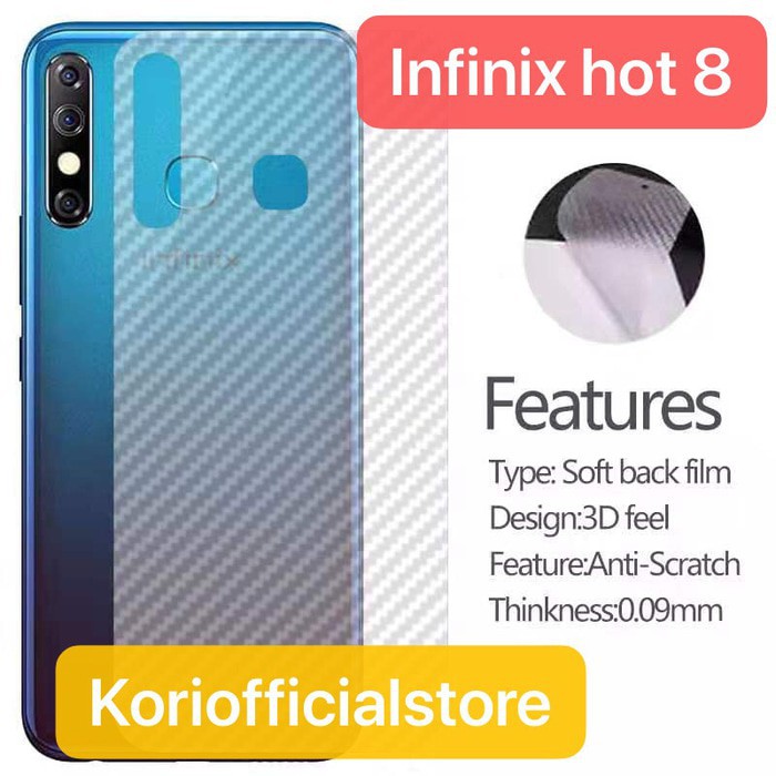 SKIN CARBON INFINIX NOTE 8 - ANTI GORES BELAKANG INFINIX NOTE 7 LITE INFINIX NOTE 8 - BC