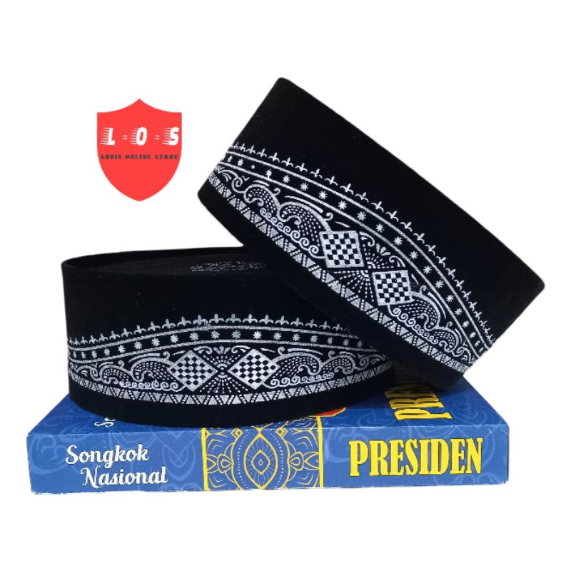 Peci Songkok Kopiah Motif Batik - Peci batik - Peci Merk Presiden - Peci Murah Berkualitas - Cod
