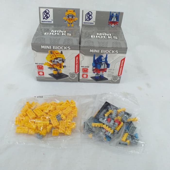 Mini Blocks Karakter Frozen Transformer/Lego Mainan Anak Cerdas