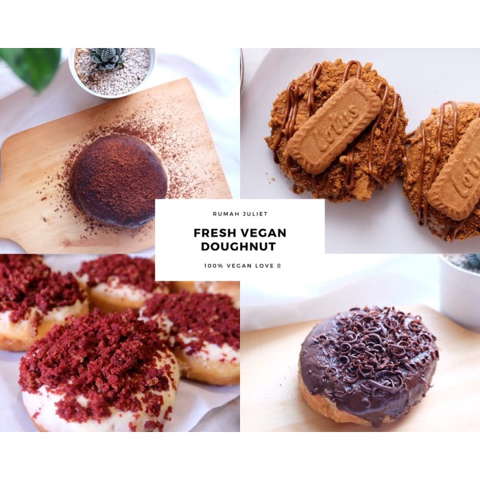 

ORIGINAL MURAH Vegan donuts package 6pcs/ Donut Vegan/vegan donuts
