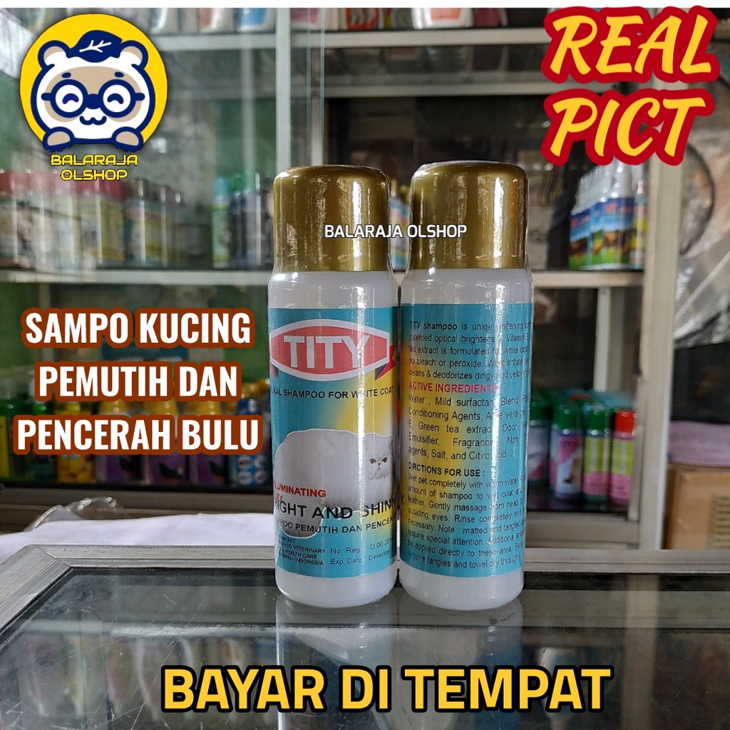 SAMPO KUCING KHUSUS BULU PUTIH PENGHILANG NODA SHAMPO TITY CAT 125 ML