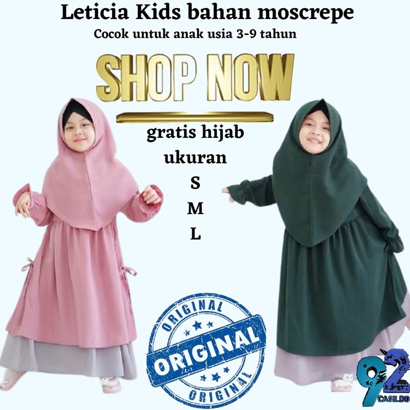 Harga Gamis Anak Perempuan Usia 4tahun 5tahun 6tahun 7tahun 8tahun
9tahun Modern Terbaru LECITIA KIDS