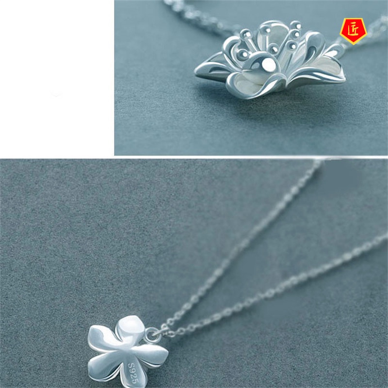 [Ready Stock]Fashion Temperament Flower Pendant Female Exquisite Elegant