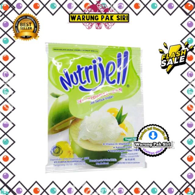 

Nutrijell Kelapa Muda | Jelly Powder 1 sachet @10gr