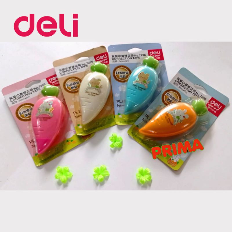 

TIP EX KERING / CORRECTION TAPE DELI 7298 "WORTEL