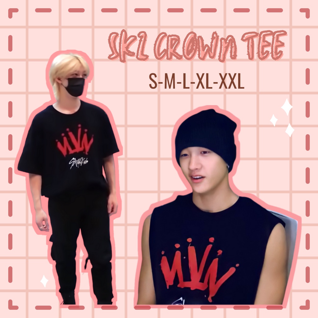 Kaos Stray Kids KINGDOM CROWN SKZ LOGO