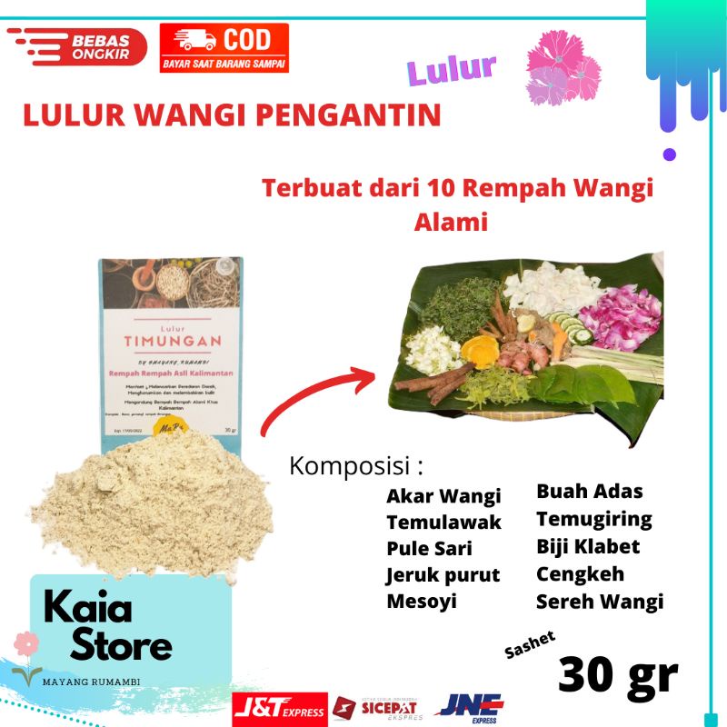 Lulur Wangi Pengantin 30 gr MARU BEAUTY Lulur Timungan Lulur Rempah