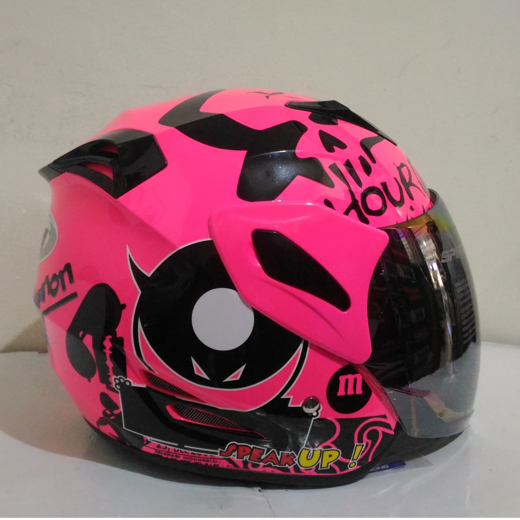 HELM  GM  FIGHTER  SPEAK UP  SE   PINK  FLUO