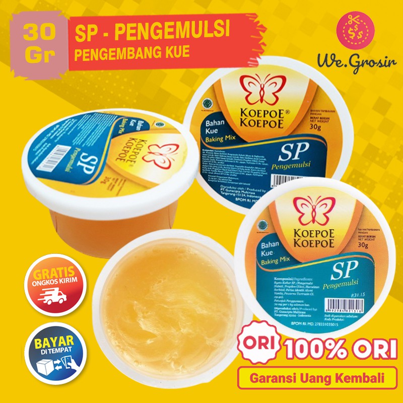 

KOEPOE KOEPOE Sp Pengembang Kue Tbm Ovalet Pengemulsi Cake Emulsifier 30 Gram