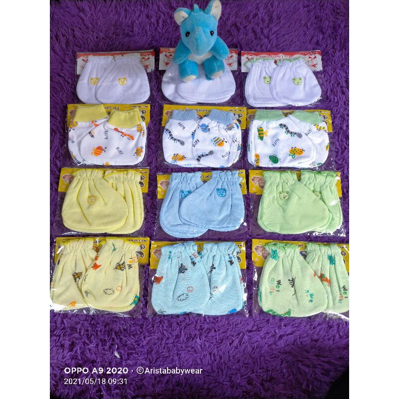 set sarung tangan + sarung kaki bayi