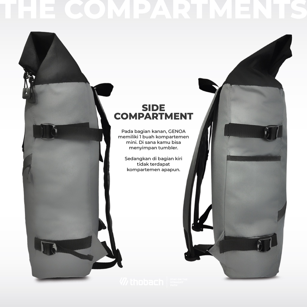THOBACH - BACKPACK WATERPOOF GENOA RANSEL PREMIUM PRIA WANITA TAS SEKOLAH TAS KULIAH OUTDOOR