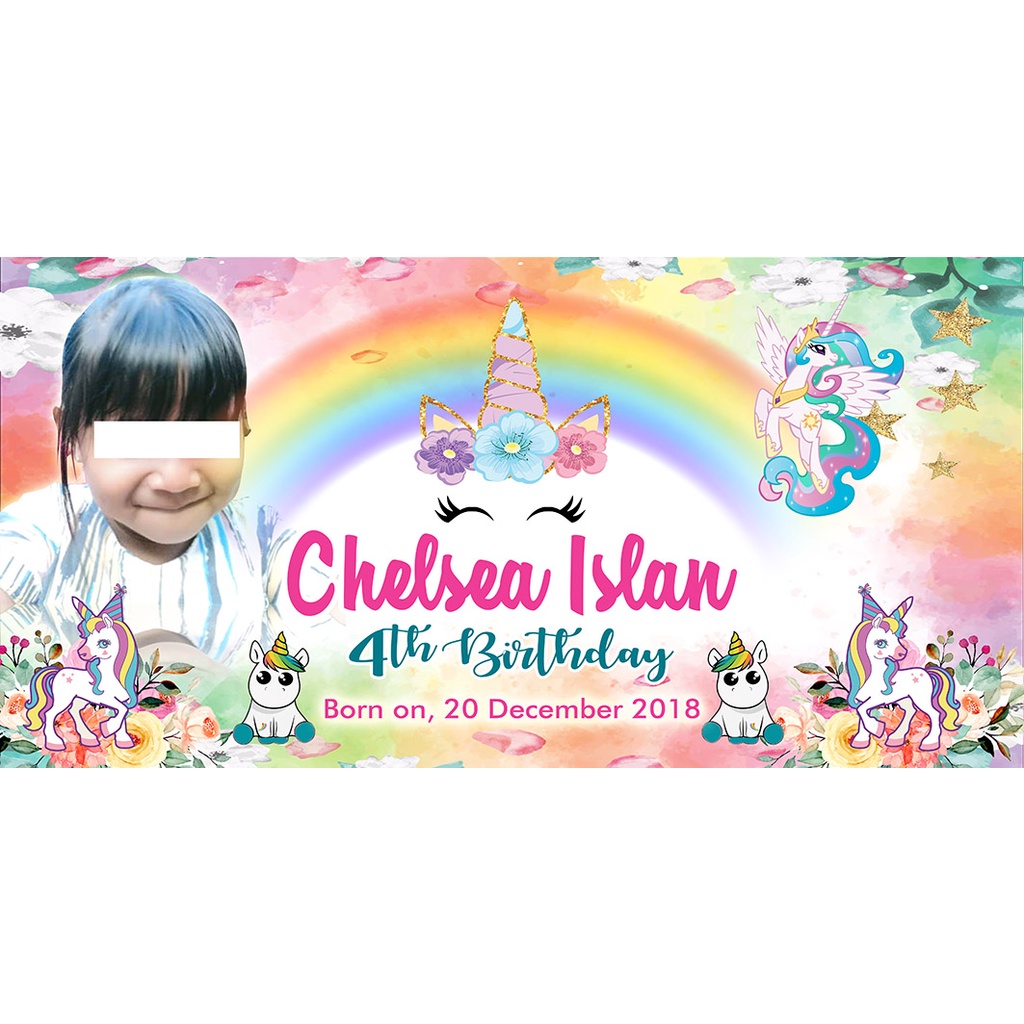 Banner / Spanduk Ulang tahun 2x1 M Tema Custom