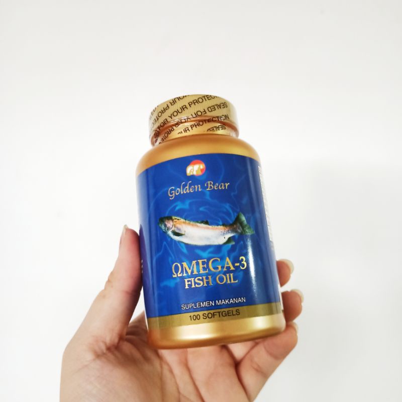 Golden Bear Salmon Omega 3 Fish Oil Suplemen Minyak Ikan Salmon 100pcs